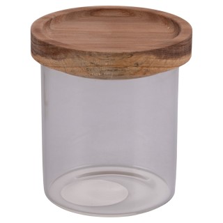 Villa DEste  Σετ 3 βάζα 390 ml από βοροπυριτικό γυαλί καπάκι από ξύ...