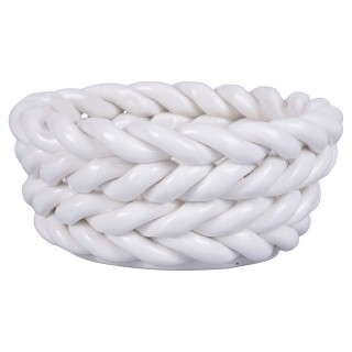 Villa DEste  Σετ 4 τμχ Πολυχρηστικό Καλάθι σε Λευκή Κεραμική 4 Toni...