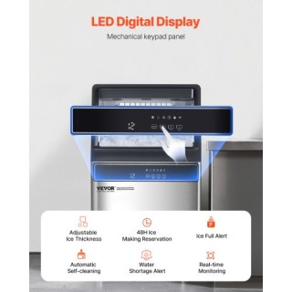 VEVOR Εμπορική Παγομηχανή Ελεύθερης Τοποθέτησης 110lbs/24H ZHSKU000...