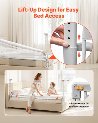 VEVOR Παιδικό Κάγκελο Κρεβατιού 2000x890 mm YYECLHHLBYSX7BGHE001V0