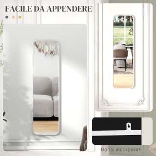 HOMCOM Κάθετος Καθρέφτης Τοίχου ή Δαπέδου με Στρογγυλεμένες Άκρες α...