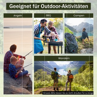 Costway Σετ Διπλών Πτυσσόμενων Καρεκλών από Μπαμπού με Τσέπη - 150 ...