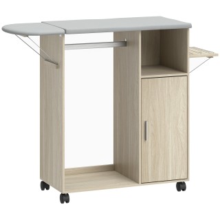 HOMCOM Φορητή Σιδερώστρα με Επιφάνεια Εφέ Λινό, 3 Κυβικά Ράφια και ... HOMCOM Φορητή Σιδερώστρα με Επιφάνεια Εφέ Λινό, 3 Κυβικά Ράφια και ...