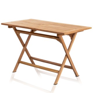 BAKAJI Πτυσσόμενο Ορθογώνιο Τραπέζι Κήπου από Τικ 120 x 70 Εξωτερι... BAKAJI Πτυσσόμενο Ορθογώνιο Τραπέζι Κήπου από Τικ 120 x 70 Εξωτερι...