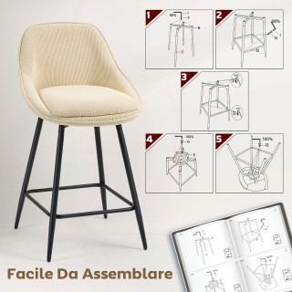 HOMCOM Σετ 2 Περιστρεφόμενα Σκαμπό Μπαρ με Πλάτη και Μπράτσα, Επένδ... HOMCOM Σετ 2 Περιστρεφόμενα Σκαμπό Μπαρ με Πλάτη και Μπράτσα, Επένδ...