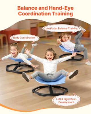 VEVOR Παιδική Περιστρεφόμενη Καρέκλα Ελέφαντας 100kg Μπλε ETZYLSDXK...