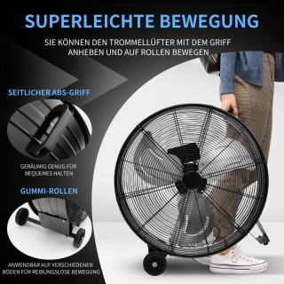 Costway Βιομηχανικός Ανεμιστήρας Δαπέδου με Ρόδες 3 Ταχυτήτων για ... Costway Βιομηχανικός Ανεμιστήρας Δαπέδου με Ρόδες 3 Ταχυτήτων για ...