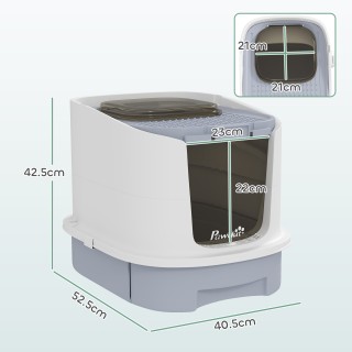 PawHut Κλειστή Λεκάνη Απορριμμάτων για Γάτες με 2 Πόρτες, Αποσπώμε... PawHut Κλειστή Λεκάνη Απορριμμάτων για Γάτες με 2 Πόρτες, Αποσπώμε...