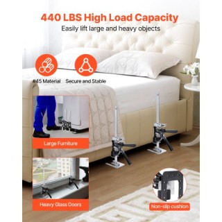 VEVOR Γρύλος Ανύψωσης 200kg 2 Τεμαχίων 235mm Μαύρο TGQ220MM2DHS12IENV0 VEVOR Γρύλος Ανύψωσης 200kg 2 Τεμαχίων 235mm Μαύρο TGQ220MM2DHS12IENV0