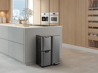 Κάδος Απορριμμάτων Soft Close 3 Θέσεων 60L - Μεταλλικό Γκρι 872060... Κάδος Απορριμμάτων Soft Close 3 Θέσεων 60L - Μεταλλικό Γκρι 872060...