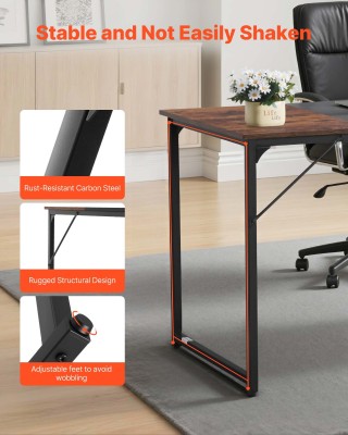 Πολυλειτουργικό Γραφείο Υπολογιστή 160 x 60 x 75 cm Σταθερό και Μον...