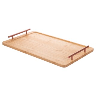 Villa DEste  Ορθογώνιος δίσκος 50x30 εκ σε μπαμπού με χερούλια rose...