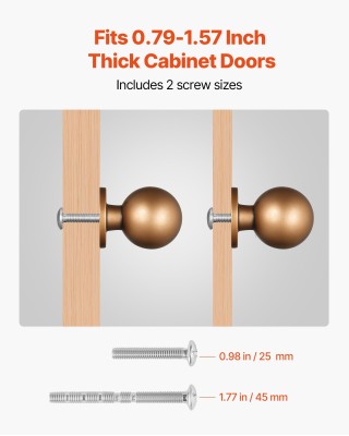 VEVOR Στρογγυλά Πόμολα Ντουλαπιών, Σετ 12 Τεμ., Ø25 x 32mm, Αντικέ ... VEVOR Στρογγυλά Πόμολα Ντουλαπιών, Σετ 12 Τεμ., Ø25 x 32mm, Αντικέ ...