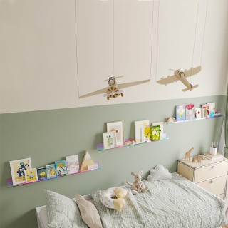 BAKAJI 6 x Πολύχρωμα Ράφια Τοίχου Πολυλειτουργικοί Οργανωτές 38x10... BAKAJI 6 x Πολύχρωμα Ράφια Τοίχου Πολυλειτουργικοί Οργανωτές 38x10...