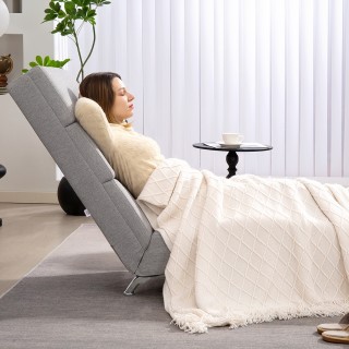 HOMCOM Ρεκλινόμενη Ξαπλώστρα Με Υψηλή Πλάτη, Πάχος Μαξιλάρι & Μεταλ... HOMCOM Ρεκλινόμενη Ξαπλώστρα Με Υψηλή Πλάτη, Πάχος Μαξιλάρι & Μεταλ...