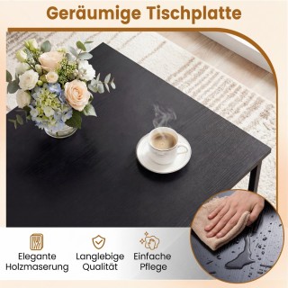 Costway Ορθογώνιο τραπεζάκι σαλονιού με 2 ράφια και ανθεκτικό μεταλ... Costway Ορθογώνιο τραπεζάκι σαλονιού με 2 ράφια και ανθεκτικό μεταλ...