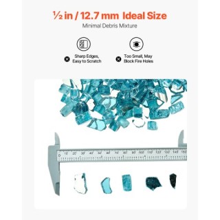 VEVOR Γυαλιά Πυράς 1/2 ιντσών για Τζάκι ή Εστία - Aqua Blue 20 LBS ... VEVOR Γυαλιά Πυράς 1/2 ιντσών για Τζάκι ή Εστία - Aqua Blue 20 LBS ...