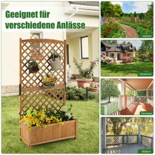 Costway  Υψηλό κήπο με φυτευτήρι, σκαλωσιά & τρύπες αποστράγγισης Π...