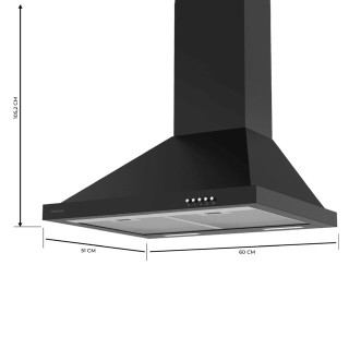 Απορροφητήρας Καμινάδα Bolero Flux PM 606500 Black 60 cm CECOTEC C... Απορροφητήρας Καμινάδα Bolero Flux PM 606500 Black 60 cm CECOTEC C...