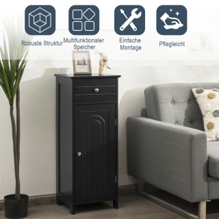 Costway Ελεύθερο ντουλάπι μπάνιου με 1 μεγάλο συρτάρι & 2 ρυθμιζόμε...