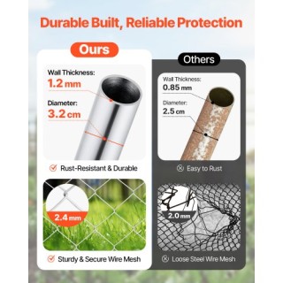 VEVOR Πύλη Φράχτη Αλυσίδας 3x4 ft Χωρίς Κολώνες SWHYM7072INCM7PVRV0 VEVOR Πύλη Φράχτη Αλυσίδας 3x4 ft Χωρίς Κολώνες SWHYM7072INCM7PVRV0