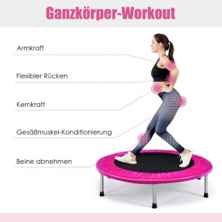 Costway Πτυσσόμενο Τραμπολίνο 97 εκ. για Παιδιά Φορητό Ροζ TW10001PI