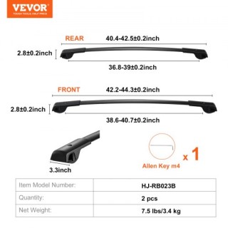 Ράγες Οροφής VEVOR για Subaru Forester 2014-2022, 90kg, Αλουμίνιο μ... Ράγες Οροφής VEVOR για Subaru Forester 2014-2022, 90kg, Αλουμίνιο μ...
