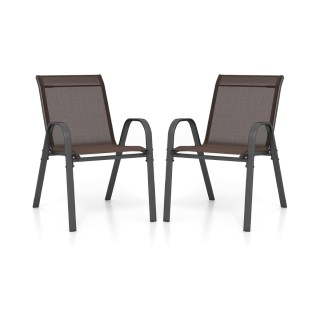 Costway Σετ Καρεκλών Βεράντας με Εργονομική Πλάτη 56 x 70 x 84 cm ... Costway Σετ Καρεκλών Βεράντας με Εργονομική Πλάτη 56 x 70 x 84 cm ...