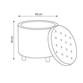 Galileo Πουφ αποθήκευσης πολλαπλών χρήσεων σε απόχρωση καμηλό από ύ...