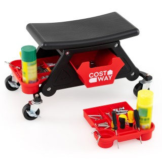 Costway Βαρέως Τύπου Εργαστηριακός Σκαμπό με Ροδάκια και Συρτάρι, 1... Costway Βαρέως Τύπου Εργαστηριακός Σκαμπό με Ροδάκια και Συρτάρι, 1...