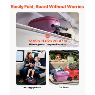 VEVOR Παιδική Βαλίτσα-Σκούτερ 20 ιντσών με Φωτιζόμενες Ρόδες Μωβ FD... VEVOR Παιδική Βαλίτσα-Σκούτερ 20 ιντσών με Φωτιζόμενες Ρόδες Μωβ FD...