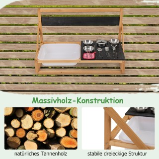 Costway Ξύλινη Κουζίνα Λάσπης για Παιχνίδι Φαντασίας TP10304NA Costway Ξύλινη Κουζίνα Λάσπης για Παιχνίδι Φαντασίας TP10304NA