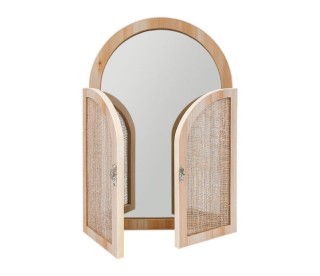 Ostaria Καθρέφτης Ξύλινος Mdf  με Φυσικό Φινίρισμα σε Κουτί Kraft -...