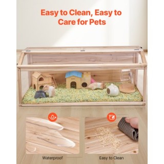 VEVOR Ξύλινο Κλουβί Χάμστερ 48 ιντσών για Μικρά Ζώα MZCSLYMS1C45VOP...