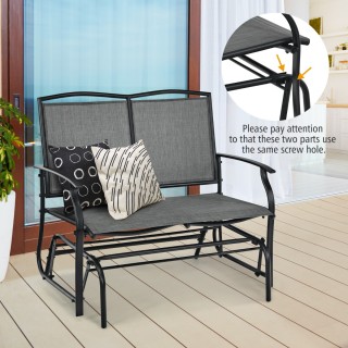 Costway Διθέσιος Κήπος Κούνια Μεταλλικός Σκελετός & Διαπνέον Ύφασμα...