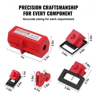 VEVOR Σετ Ασφαλείας Κλειδώματος/Ετικέτας 59 Τεμ. με Λουκέτα, Ασφάλ... VEVOR Σετ Ασφαλείας Κλειδώματος/Ετικέτας 59 Τεμ. με Λουκέτα, Ασφάλ...