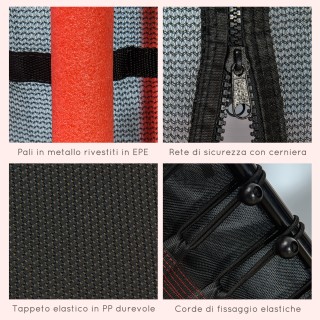 HOMCOM Τραμπολίνο για Παιδιά με Είσοδο με Φερμουάρ και Επενδυμένου... HOMCOM Τραμπολίνο για Παιδιά με Είσοδο με Φερμουάρ και Επενδυμένου...