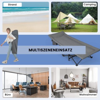 Costway Σταθερή Πτυσσόμενη Κατασκηνωτική Ξαπλώστρα με Άνετο Μαξιλά... Costway Σταθερή Πτυσσόμενη Κατασκηνωτική Ξαπλώστρα με Άνετο Μαξιλά...