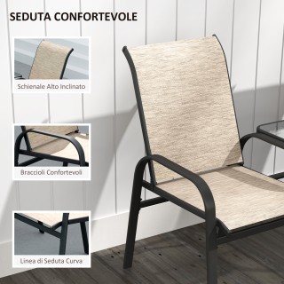 Outsunny Διθέσιος Κήπου με Μπράτσα, Ψηλή Πλάτη και Κεντρικό Χαμηλό ... Outsunny Διθέσιος Κήπου με Μπράτσα, Ψηλή Πλάτη και Κεντρικό Χαμηλό ...