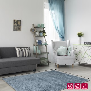 Galileo Ορθογώνιο χαλί shaggy με κοντό πέλος 100x150 cm από συνθετι...