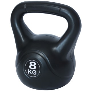 BAKAJI  Kettlebell 8 Kg από PVC με τσιμέντο, αντιολισθητική λαβή, β...