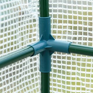 Outsunny Τρίπατο Θερμοκήπιο με Κουρτίνες και Παράθυρα Ρολά, από PE ...