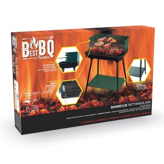 Galileo Ορθογώνια ψησταριά από ανθρακούχο χάλυβα με αποσπώμενη χρωμ...