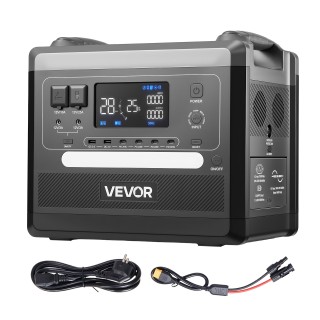 VEVOR Φορητός Σταθμός Ενέργειας 2400W 2160Wh με 10 Θύρες Εξόδου & Ρ...