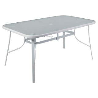 Galileo Εξωτερικό τραπέζι 150x90 cm από ανθρακούχο χάλυβα με επιφάν...