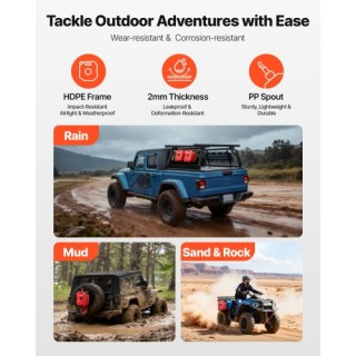 VEVOR Κόκκινο Δοχείο Καυσίμου 5L με Στόμιο και Κλείδωμα, Μέγ. Ροή 1...