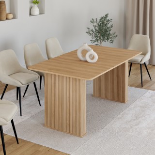 Τραπέζι Τραπεζαρίας Albane με Πόδια σε Εφέ Λατών 160 x 90 x 75 cm  ...