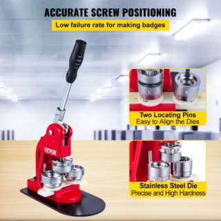 Μηχανή Κατασκευής Κουμπιών VEVOR 44mm με 1000 Κουμπιά XZJ44MM1000K... Μηχανή Κατασκευής Κουμπιών VEVOR 44mm με 1000 Κουμπιά XZJ44MM1000K...