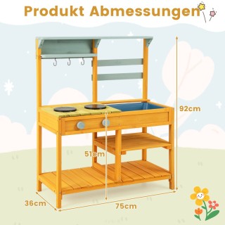 Costway Παιδική Κουζίνα από Ξύλο Ελάτης για Δημιουργικό Παιχνίδι TP... Costway Παιδική Κουζίνα από Ξύλο Ελάτης για Δημιουργικό Παιχνίδι TP...