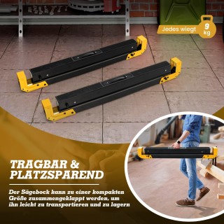 Costway  Ρυθμιζόμενος Εργαλειοφορέας έως 1180 kg Αναδιπλούμενος Σαγ...